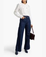 Veronica Beard Women's Blue Taylor High Rise Wide Leg Jean - Image 2