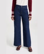 Veronica Beard Women's Blue Taylor High Rise Wide Leg Jean