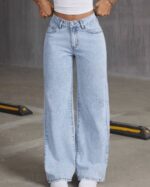 VBEAUTI Women Solid Jean Boyfriend Fit High-Rise Stretchable Jeans - Image 2