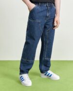 Back Me Up Paisley Moto Stacked Skinny Jeans - Light Blue Wash