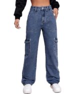 Reformation women's size 26 Mckenna mid rise slouch cargo seneca wide leg jeans - Image 3