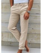 COOFANDY Men's Casual Pants Relaxed Fit Flat Front Expandable Waist Chino Slack Trousers - Image 2
