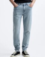 Men's Slim Fit Jeans in Mid Blue - Zara