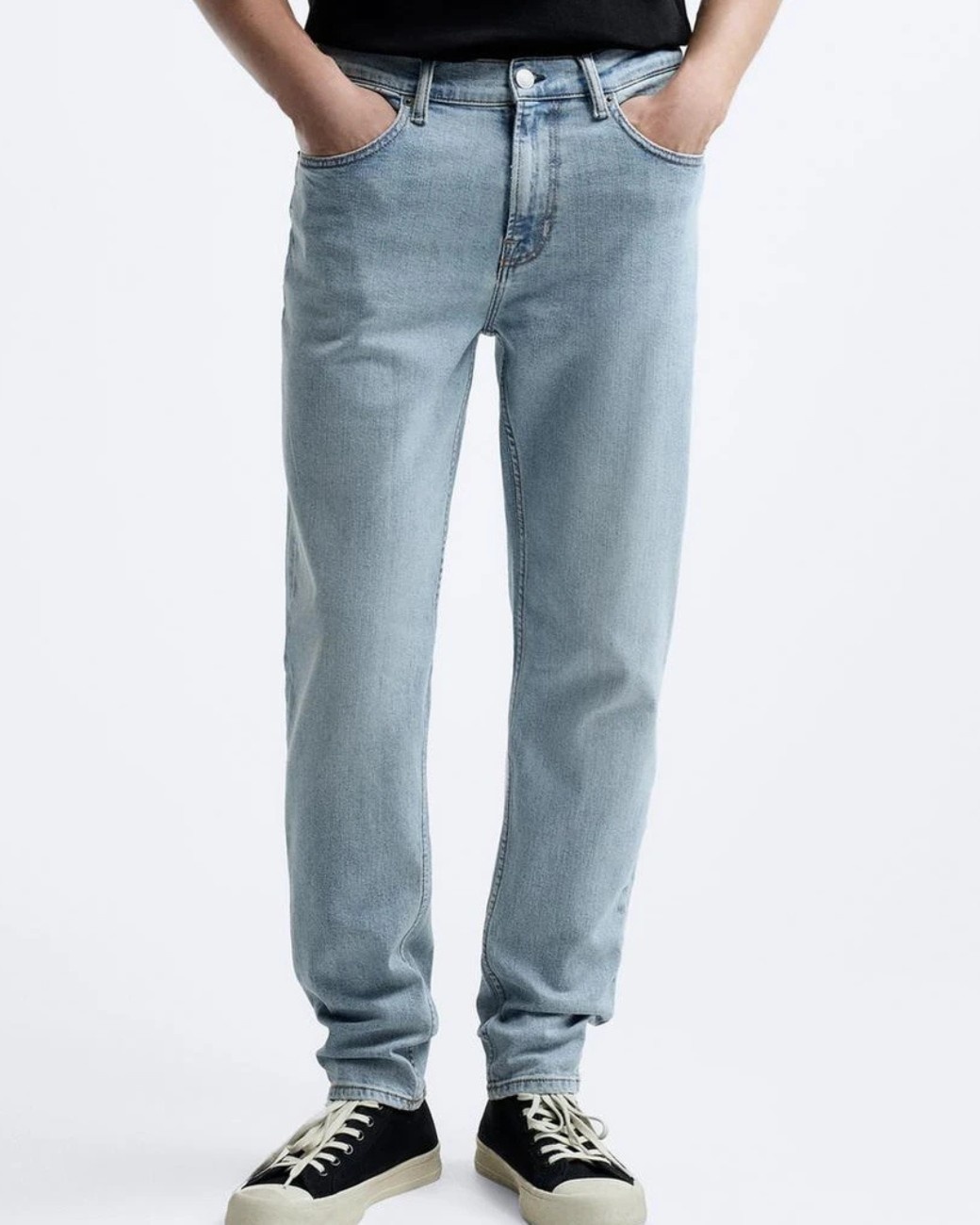 Untitleddesign7 (5) Men's Slim Fit Jeans in Mid Blue - Zara - Image 1