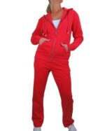 Casual Plush Zip Up Hoody Tracksuit - Women