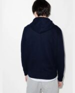 Men’s Fleece Hoodie with Small Embroidered Logo Icons navy blue - Image 3